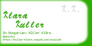 klara kuller business card